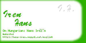 iren hans business card